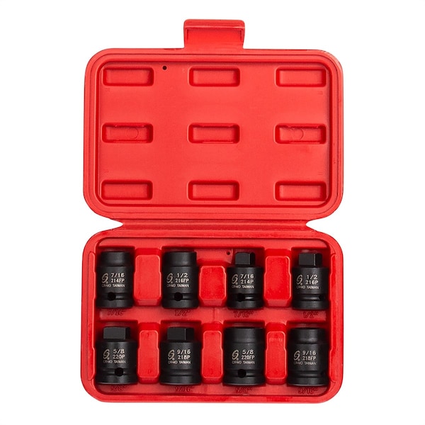 Sunex 8-Piece 1/2 in. Drive Pipe Plug Socket Set 2841